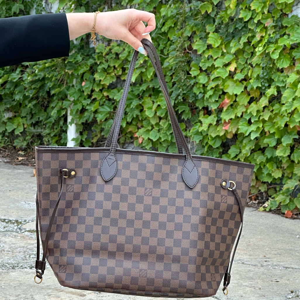 Louis Vuitton Tote Bag Neverfull Mm Brown Damier